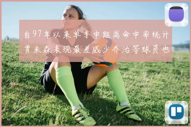 自97年以来单季中距离命中率统计贾米森表现最差威少乔治等球员也在榜上